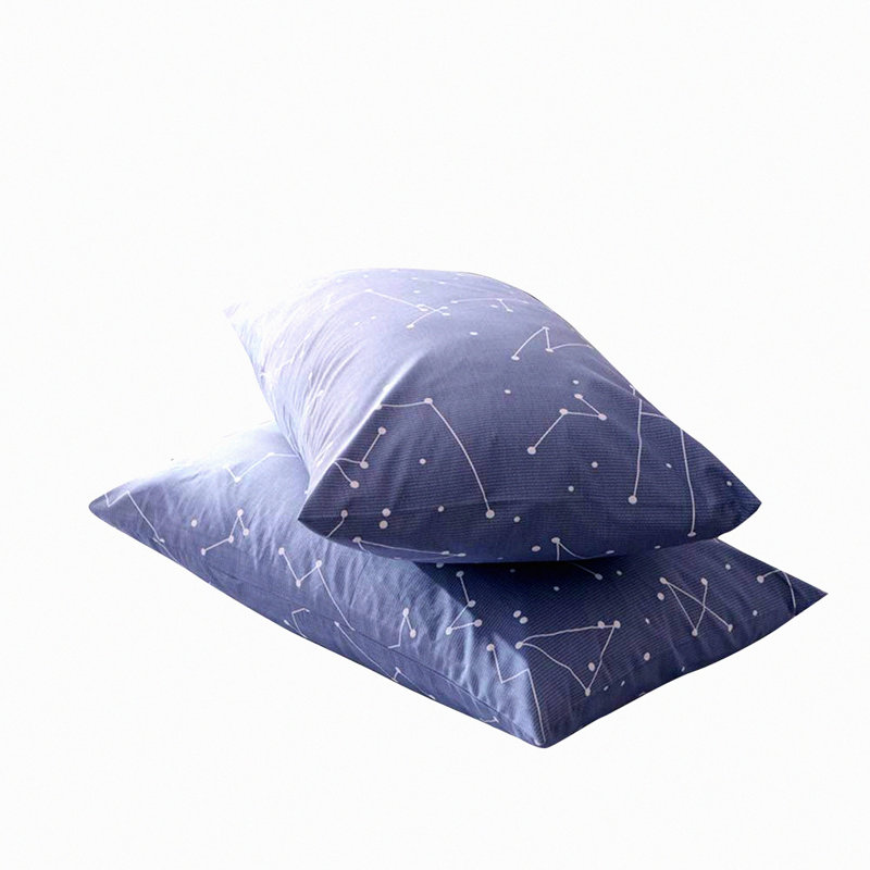 Constellation Cotton Pillowcase Set - Pack of 2 Standard Pillow Covers with Envelope Closure, 100% Cotton Bedding for Queen Size Pillows, 20" x 26"