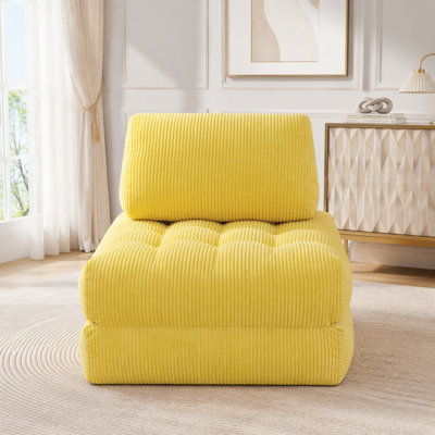 Fauteuil à billes en velours côtelé, canapé nuage moelleux, sans assemblage