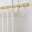 Ensemble de tringle à rideaux 1 po de diamètre Mode Premium avec embouts cylindriques cannelés et tringle ajustable murale en acier, or brossé-88146352-88146350