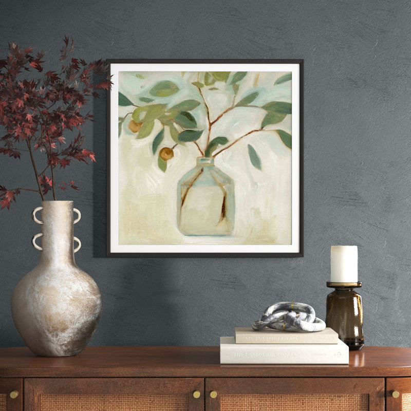 «Neutral Arrangement I» par Emma Scarvey - peinture encadrée, H 24 po x l 36 po, Naturel
