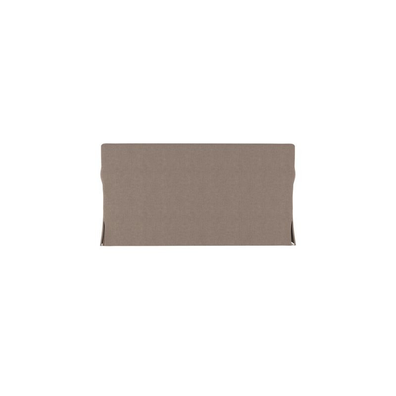 Ludlow Rolled-Arm Skirted Loveseat, Box Weave Linen Pumice, 34" H x 60" W x 38" D, Weathered