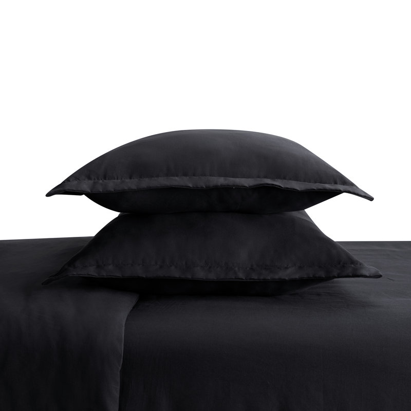 Black Twin/Twin XL Hypoallergenic Duvet Cover Set