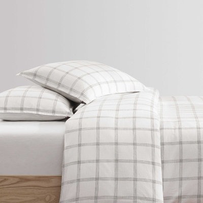 Floral Tommy Hilfiger Modern Windowpane Cotton Reversible Duvet Cover Set