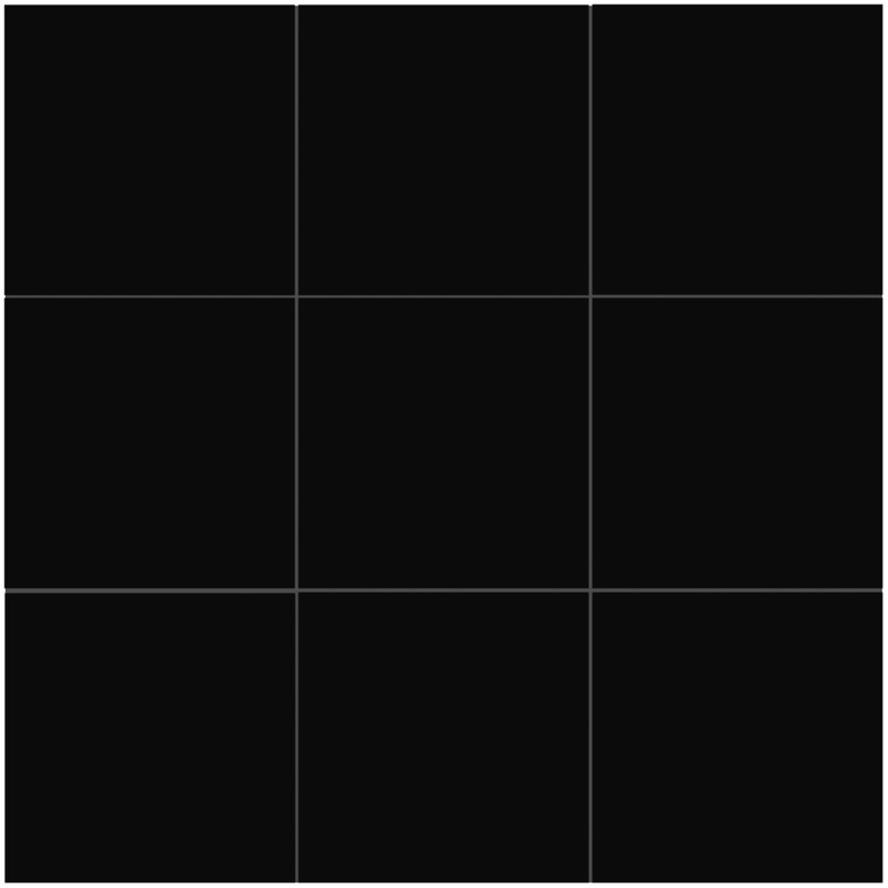 Carrelage mural et de plancher en porcelaine mat 7,9 po x 7,9 po Kenzo, Noir