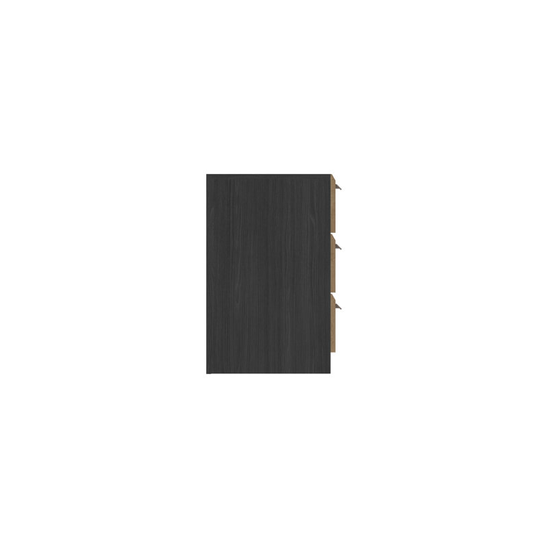 Harvey-Lee 71.8cm W 3 - Drawer Chest of Drawers, Graphite/Natural Rustic Oak