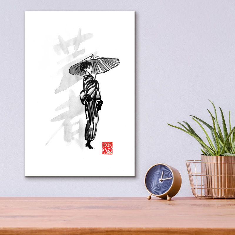 "Geisha" par Pechane, H 16 po x l 12 po