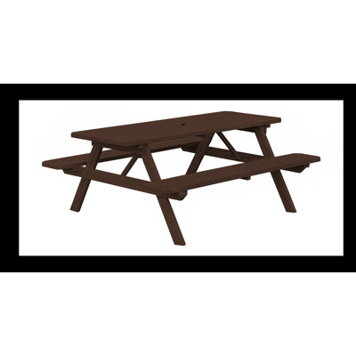 Table de pique-nique rectangulaire pour 6 personnes 70 po Latham