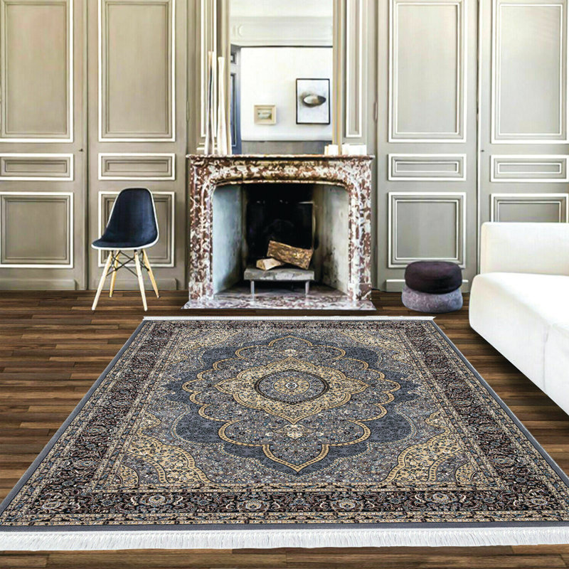 Modern Area Rug Oriental Style Rugs Bedroom Living Room Traditional Carpet Mats**Grey, Rectangle 160cm x 230cm