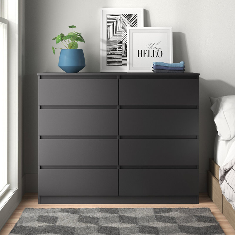 Braunstein 8 Drawer Chest Of Drawers, Grey