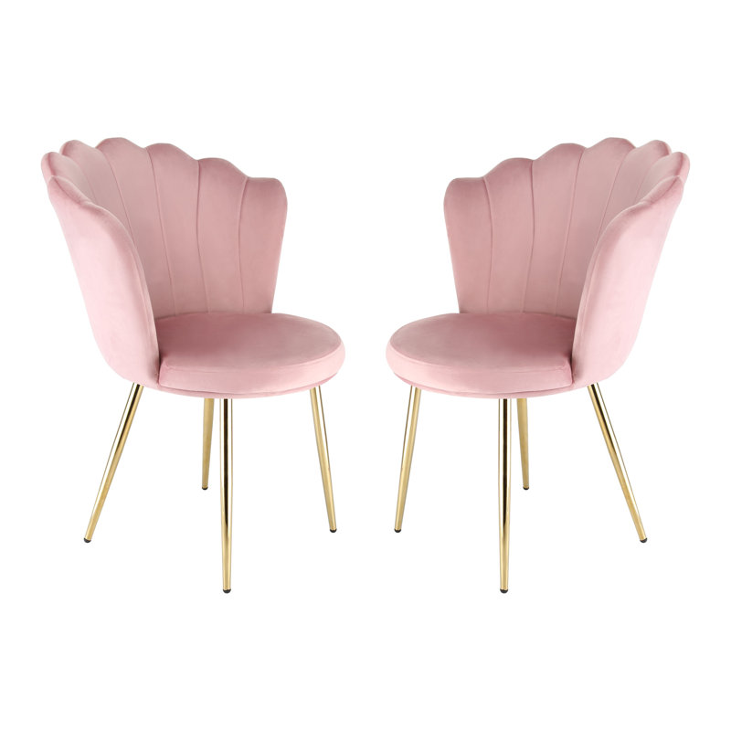 Daisy Velvet Accent Chair, Pink