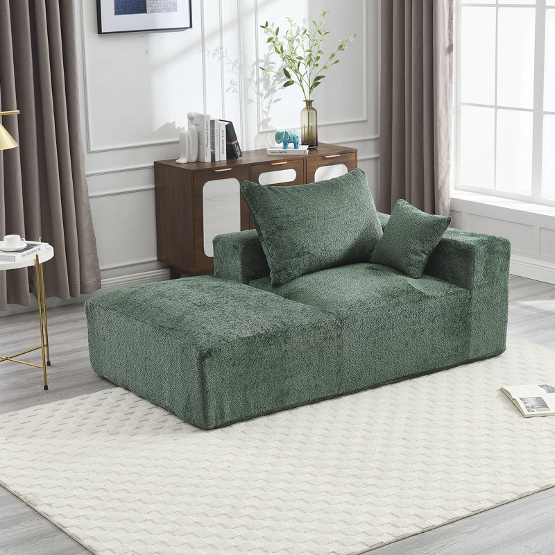 Canapé Boucle 67,72 "l, Tissu vert