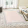 Geometric Bordered Machine Washable Rug with Rubber Backing for Living Room Modern Non-Slip Dining Room Rug Easy-Cleaning Floor Carpet for Bedroom