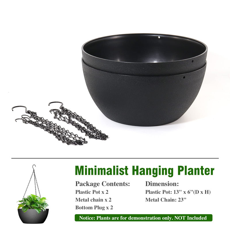 Hanging Planter, Black