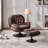 Zenon Velvet Swivel Accent Chair with Ottoman-991307800