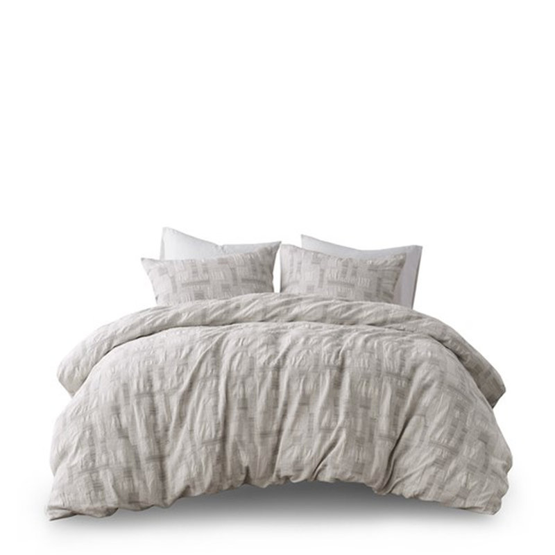 Couette en coton 3 pièces double / grand. 100% avec fermeture à chevauchement. 2 taies décoratives. Attaches intérieures. . Couleur de la literie lavable à la machine. Attaches pour l'insertion. Sécuritaire. Housse