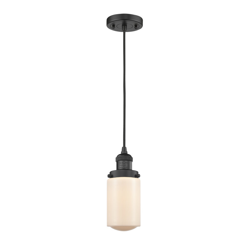 Luminaire suspendu 1 lumières scolaire single Saroyan, Blanc mat, Noir mat, Ampoule non incluse