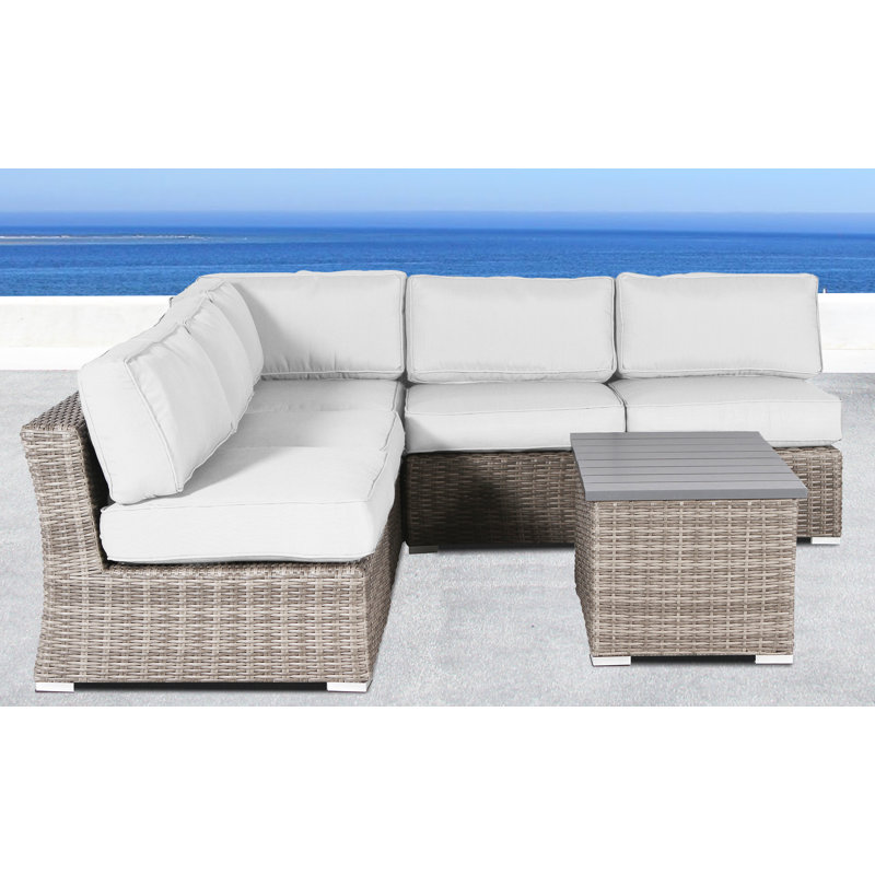 Ensemble de conversation modulaire avec coussins 6 pièces Tonioni, Toile Sunbrella