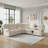 3 Piece Faux Leather Reclining Sectional with LED Lighting, Bluetooth Speaker & Charging Console-116986313