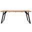 Table de salle à manger avec concept industriel moderne et plateau en bois, 72,77 W