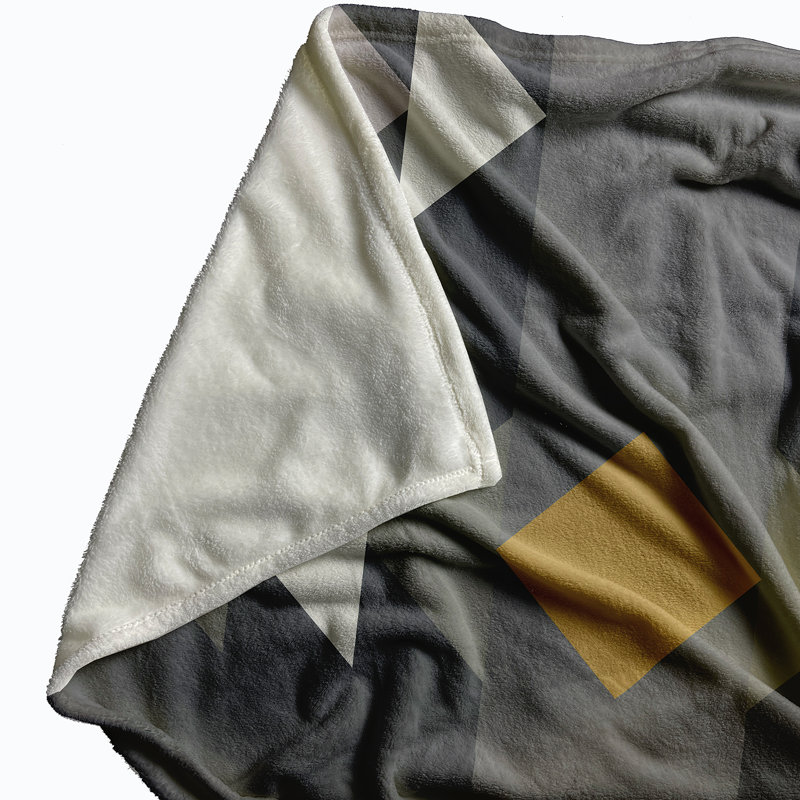 Keshawn Plain Weave / Muslin Throw Blanket, Grey
