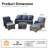 Amerissa 5 - Person Patio Conversation Set with Cushions-226467721-225723042