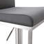 Upholstered Adjustable Height Counter Stool with Metal Frame-1881748251