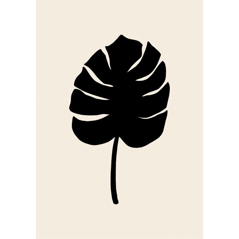 Monstera Canvas Canvas Print, Black, 121.92 cm H x 81.28 cm W