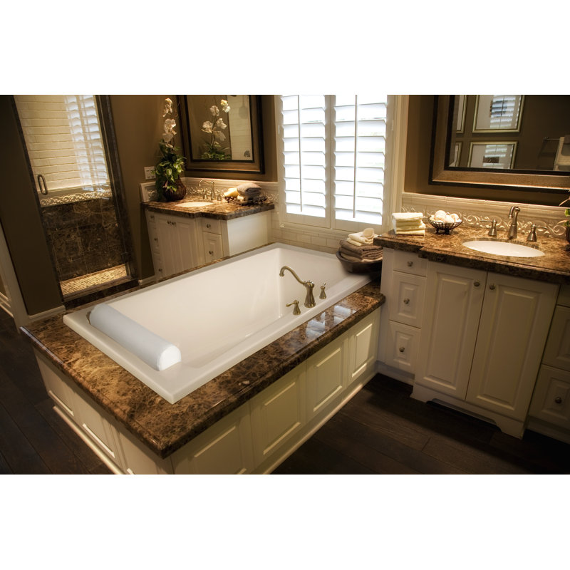 Regal 70'' L Bathtub, White, Satin Nickel