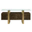 Console en laiton et brun antique