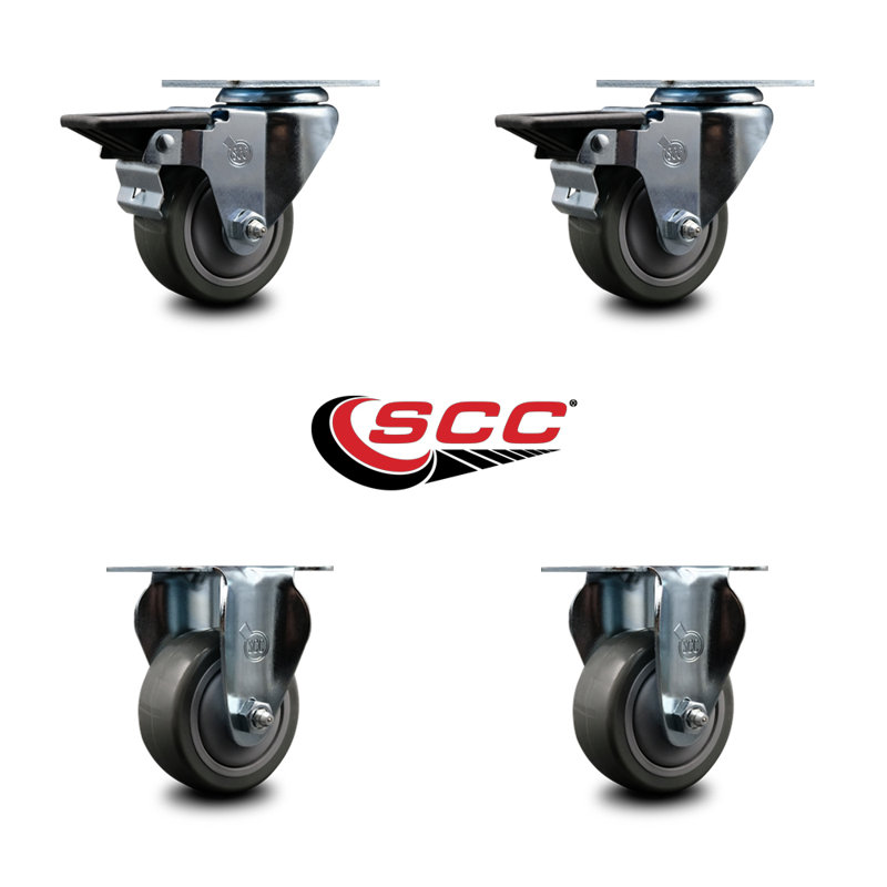 Polyurethane Caster, Gray