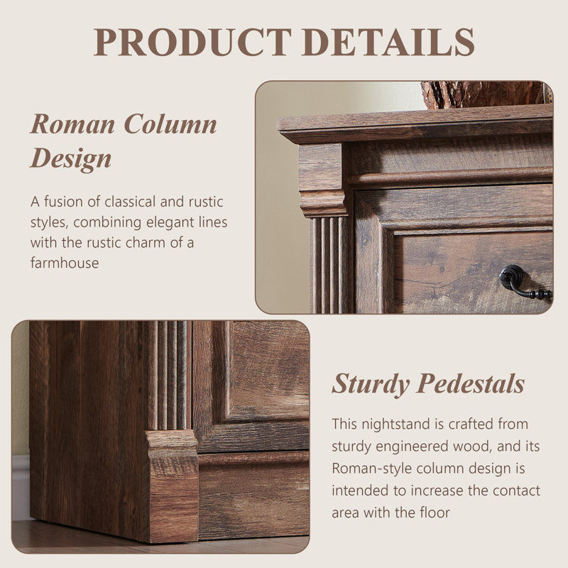 Commode 6 tiroirs Burlington Farmhouse, Brun