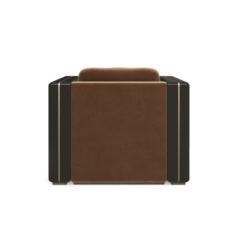 Caracole Armchair, Brown, Brown Polyester Blend