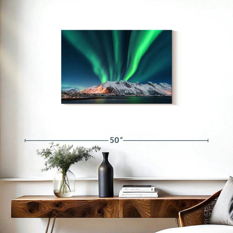 Alvord Lofoten Mountain Northern Lights, H 20 po x l 30 po