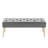 Aghvarth Versatile Tufted Velvet Bench with Gold Metal Legs-1507830244