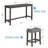 4-Piece Bar Table Set with Outlet & 3 Stools, Stylish Dining Table & Chairs-1520682798