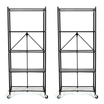 Origami RPR Series 5 Shelf Slim Steel Pantry Rack Two Pack, Holds up to 100 Pounds Each
