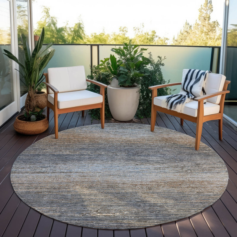 Tapis intérieur / extérieur gris lavable Nyra , 2 pi 6 po x 3 pi 10 po