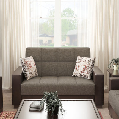 Rangement rembourré, chenille brune - confortable pour une utilisation quotidienne, surface de 36,7 po de longueur, 66 po de hauteur