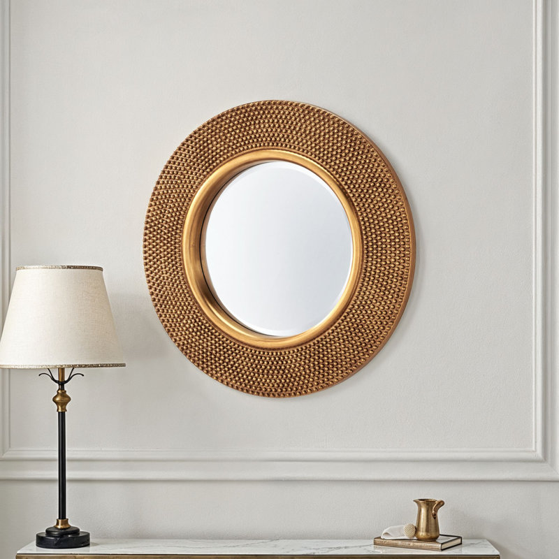 Julien Round Mirror, Gold Leaf