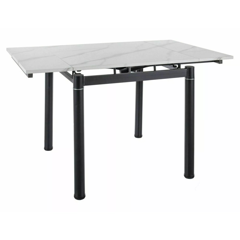 Charnika Metal Base Dining Table, 75cmH x 80cmL x 80cmW