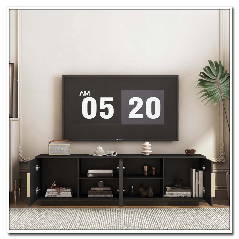 Meuble télé avec 16 couleurs DEL, meuble télé 68 po