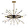 Ariel 6-Light Chandelier in Como Black with Gold Accents