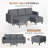 Modern L-Shaped Sectional Sofa with Chaise USB Charging Port and Storage-1330516334