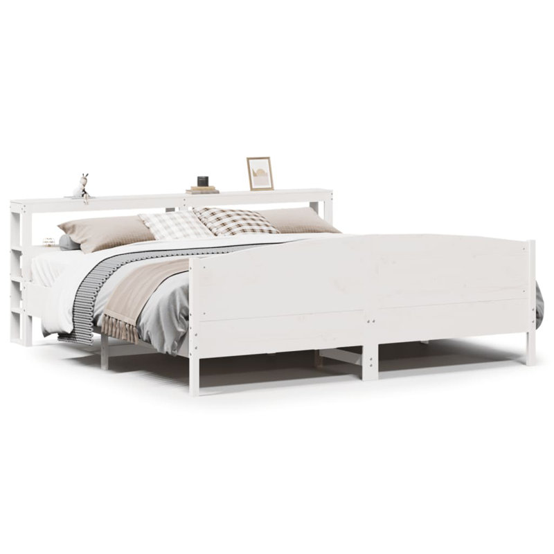 Bed, White, 180 x 200cm