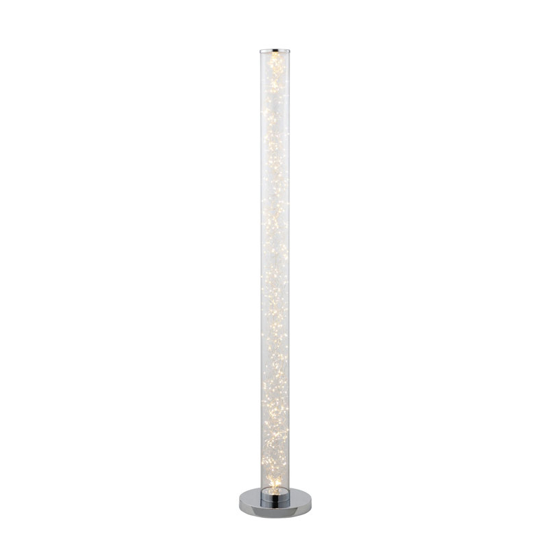 Merauke 49'' Silver LED Column Floor Lamp