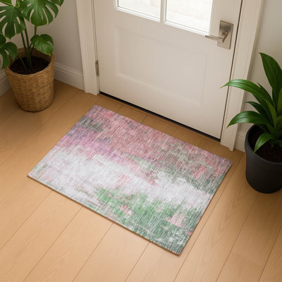 Tapis abstrait lavable à la machine Premium