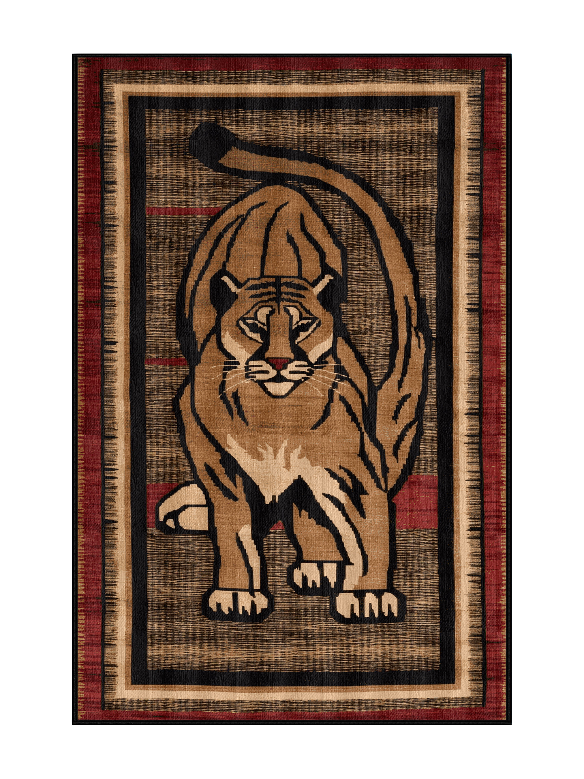 Foundry Select Washable Mexican Cougar Big Cats Area Rug | Wayfair