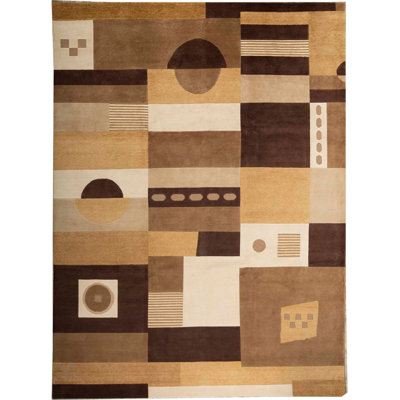 Himalayan Wool Area Rug in Rust