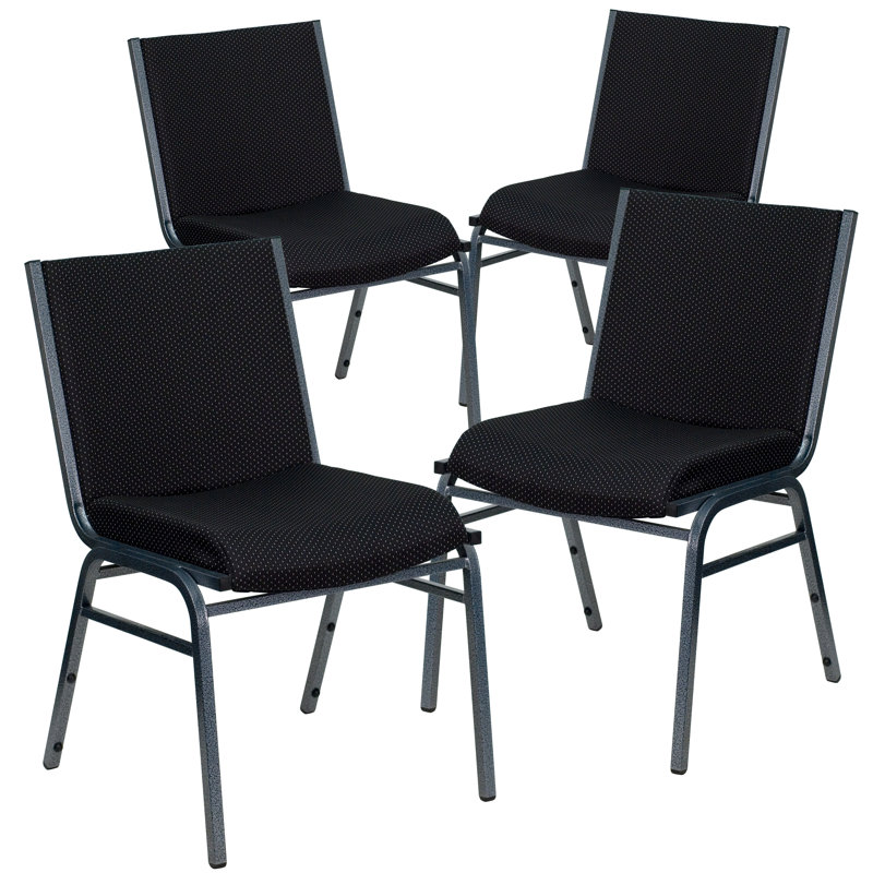 Gunther Heavy Duty Multipurpose Stacking Chair, Black