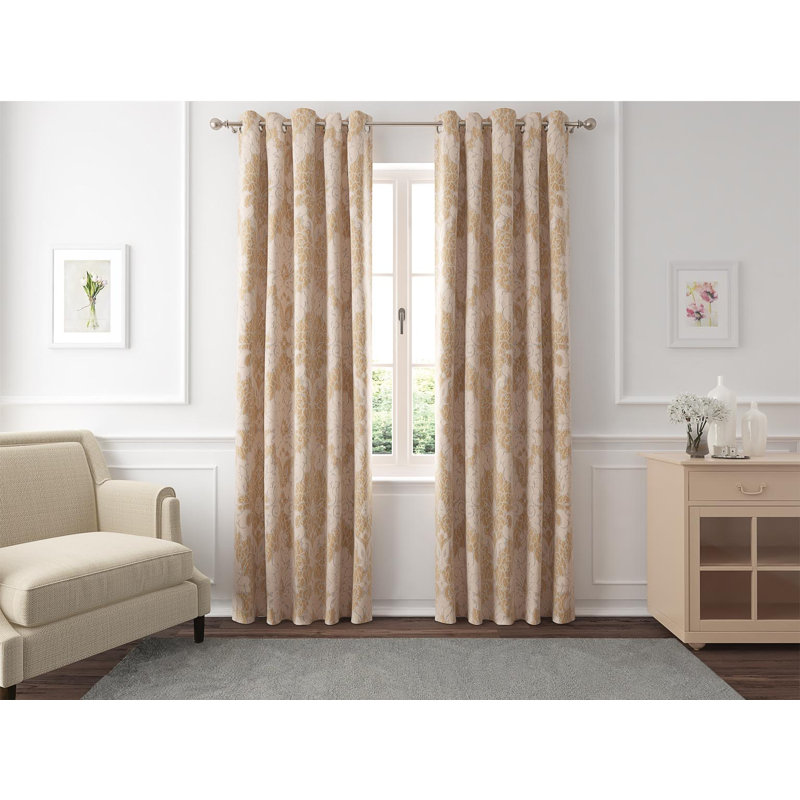 Rudnick Room Darkening Curtain Pair, Beige